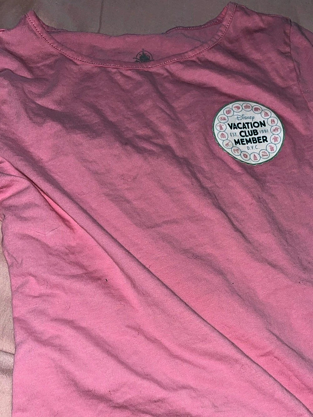 Disney Vacation Club Member Graphic Tee Pink Short Sleeve Tee